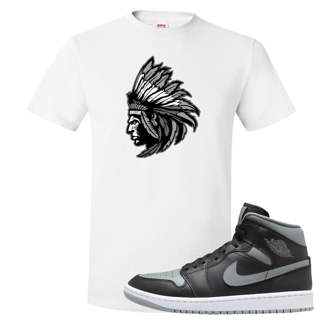 Alternate Shadow Mid 1s T Shirt | Indian Chief, White