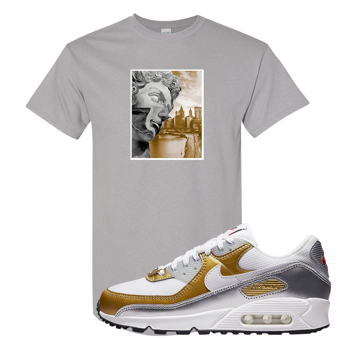 Gold Silver 90s T Shirt | Miguel, Gravel