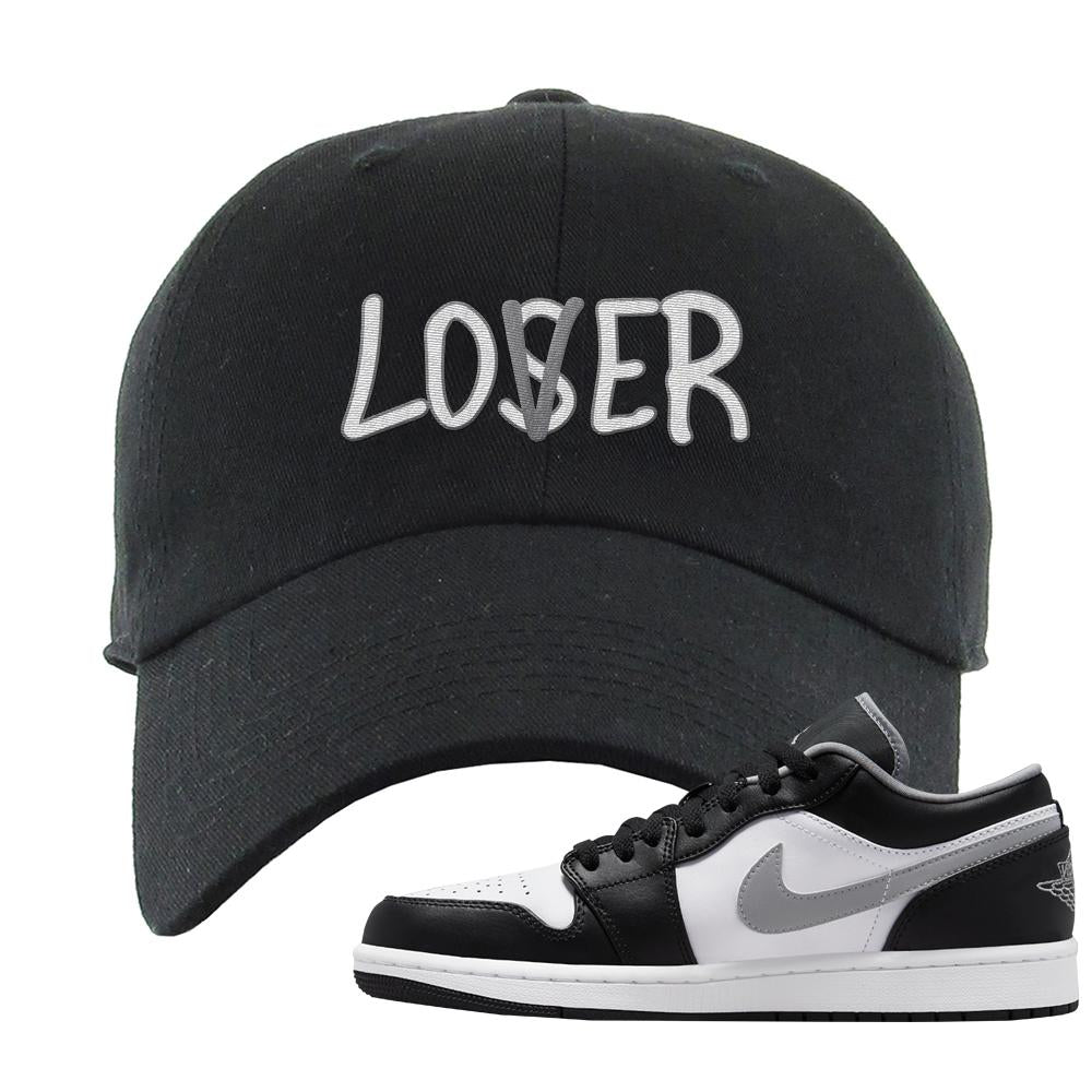 Air Jordan 1 Low Black Medium Grey Dad Hat | Lover, Black