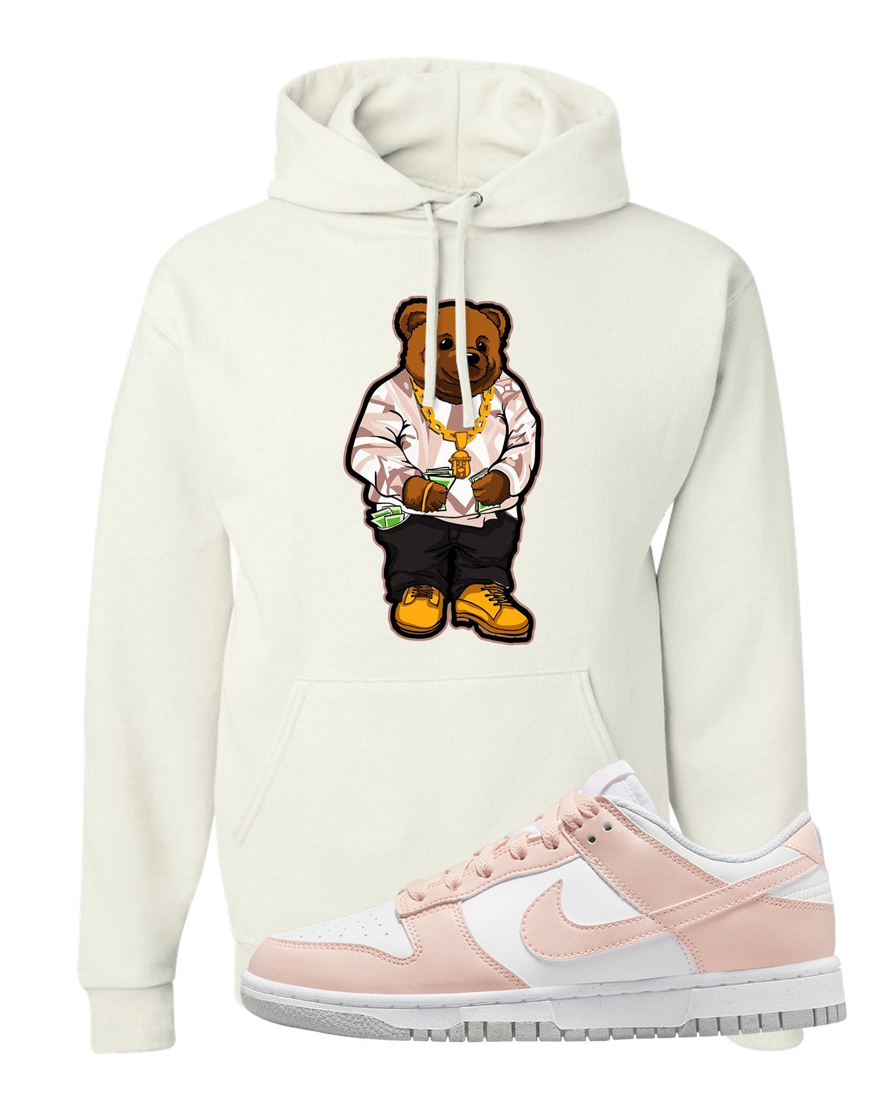 Next Nature Pale Citrus Low Dunks Hoodie | Sweater Bear, White