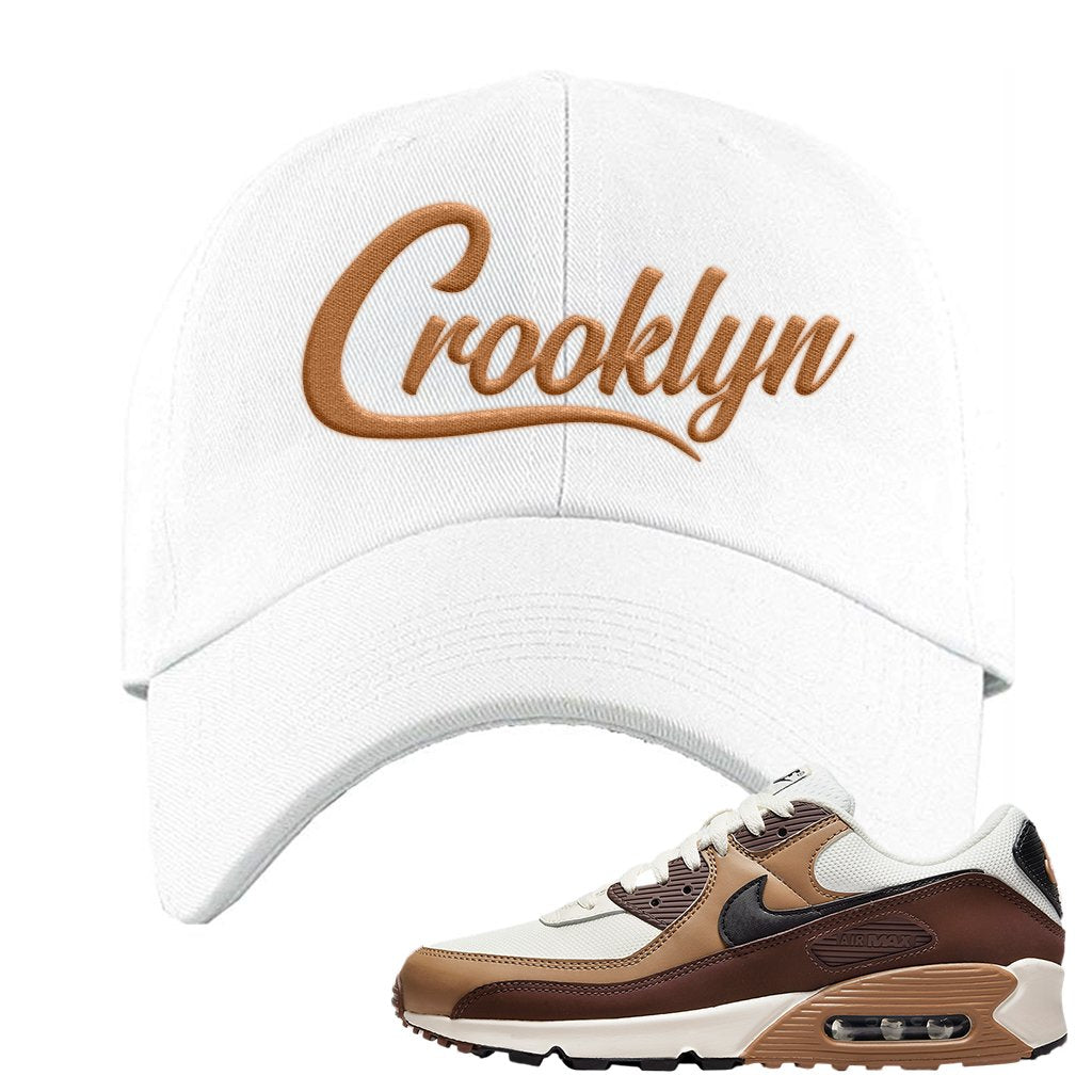 Air Max 90 Dark Driftwood Dad Hat | Crooklyn, White