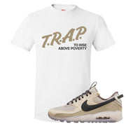 Terrascape Rattan 90s T Shirt | Trap To Rise Above Poverty, White