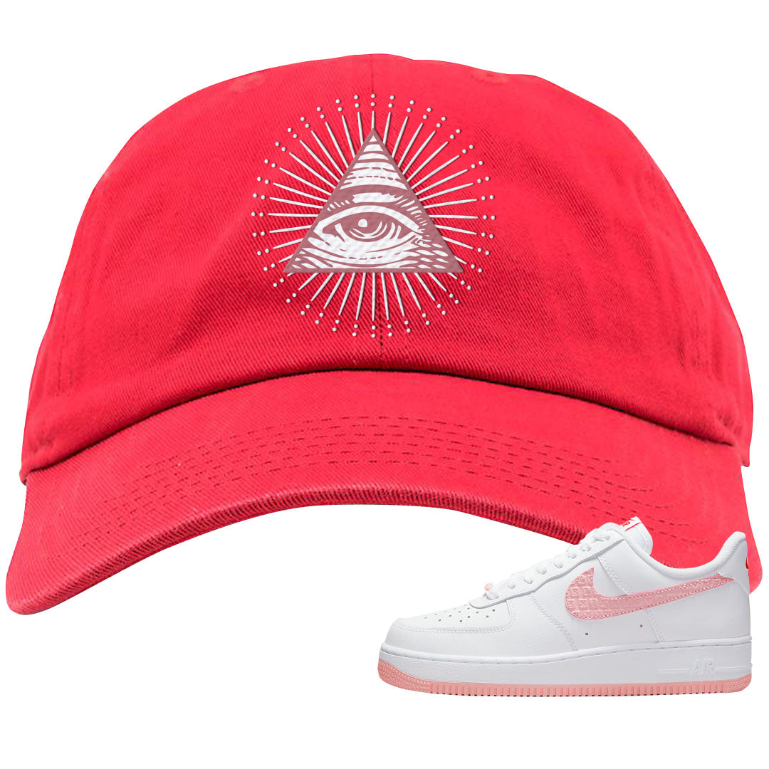 Valentine's Day 2022 AF1s Dad Hat | All Seeing Eye, Red