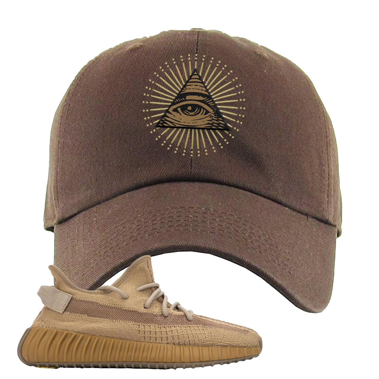 Earth v2 350s Dad Hat | All Seeing Eye, Brown