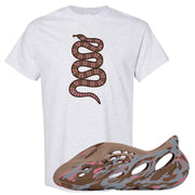 MX Sand Grey Foam Runners T Shirt | Coiled Snake, Ash