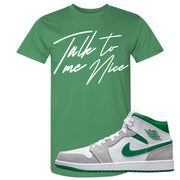 Light Smoke Pine Green Mid 1s T Shirt | Talk To Me Nice, Kelly Green