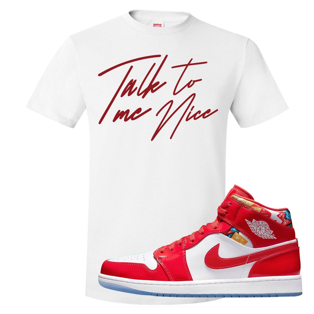 Barcelona Sweater Mid 1s T Shirt | Talk To Me Nice, White