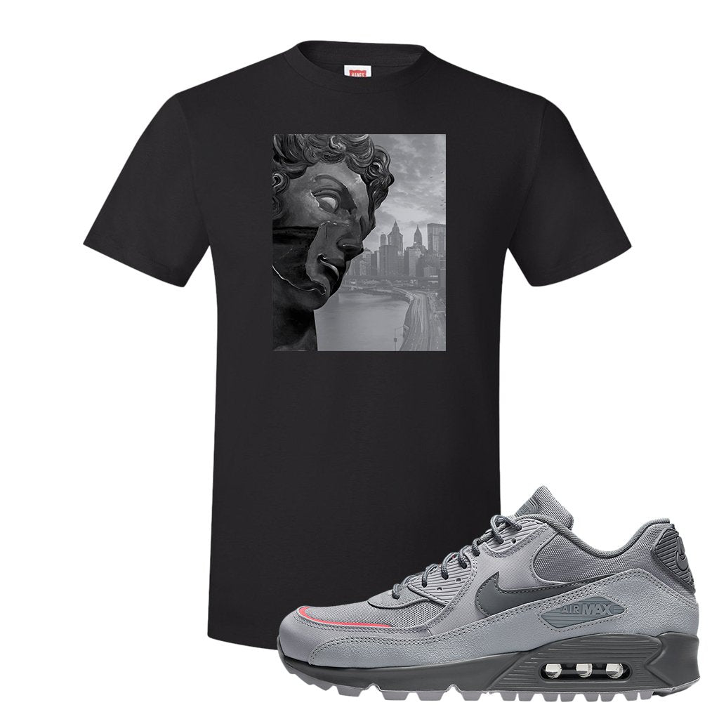 Wolf Grey Surplus 90s T Shirt | Miguel, Black