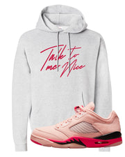 Arctic Pink Low 5s Hoodie | Talk To Me Nice, Ash