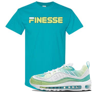 WMNS Air Max 98 Bubble Pack Sneaker Tropical Blue T Shirt | Tees to match Nike WMNS Air Max 98 Bubble Pack Shoes | Finesse