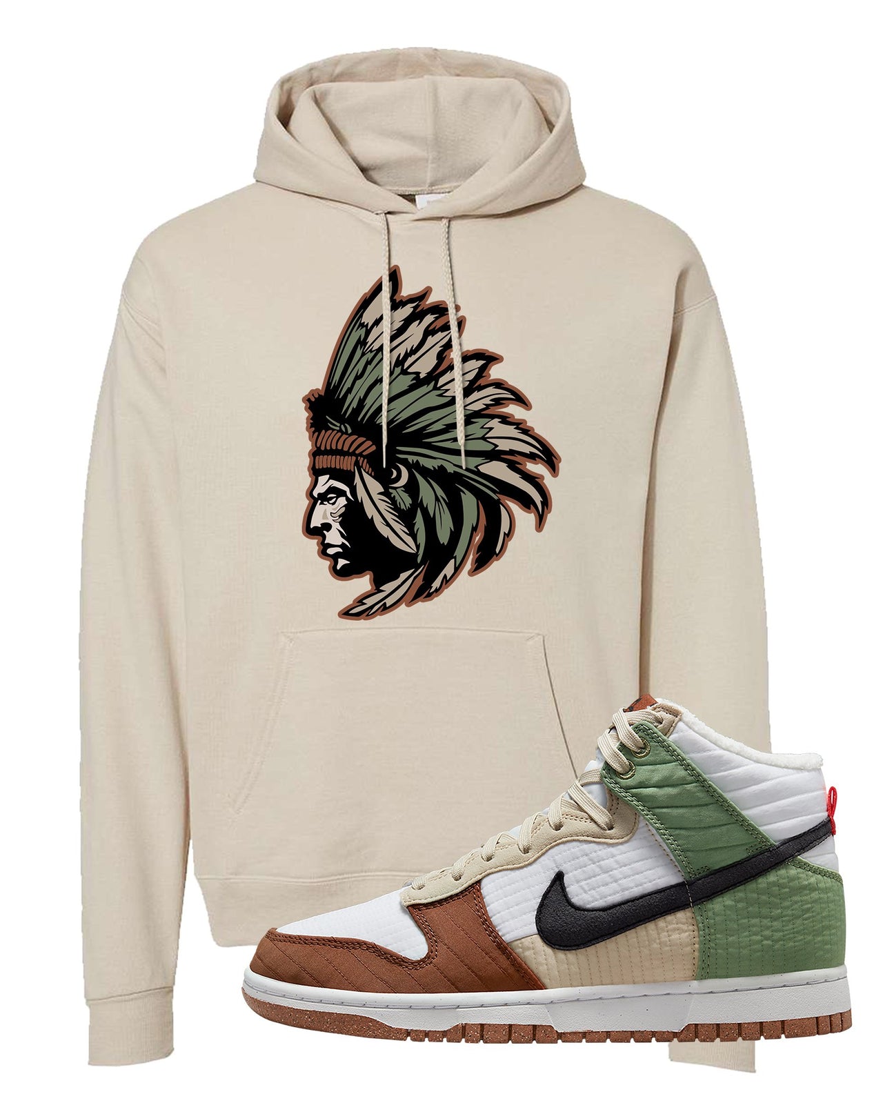 Toasty High Dunks Hoodie | Indian Chief, Sand