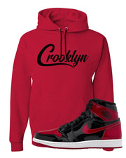 Patent Bred 1s Hoodie | Crooklyn, Red