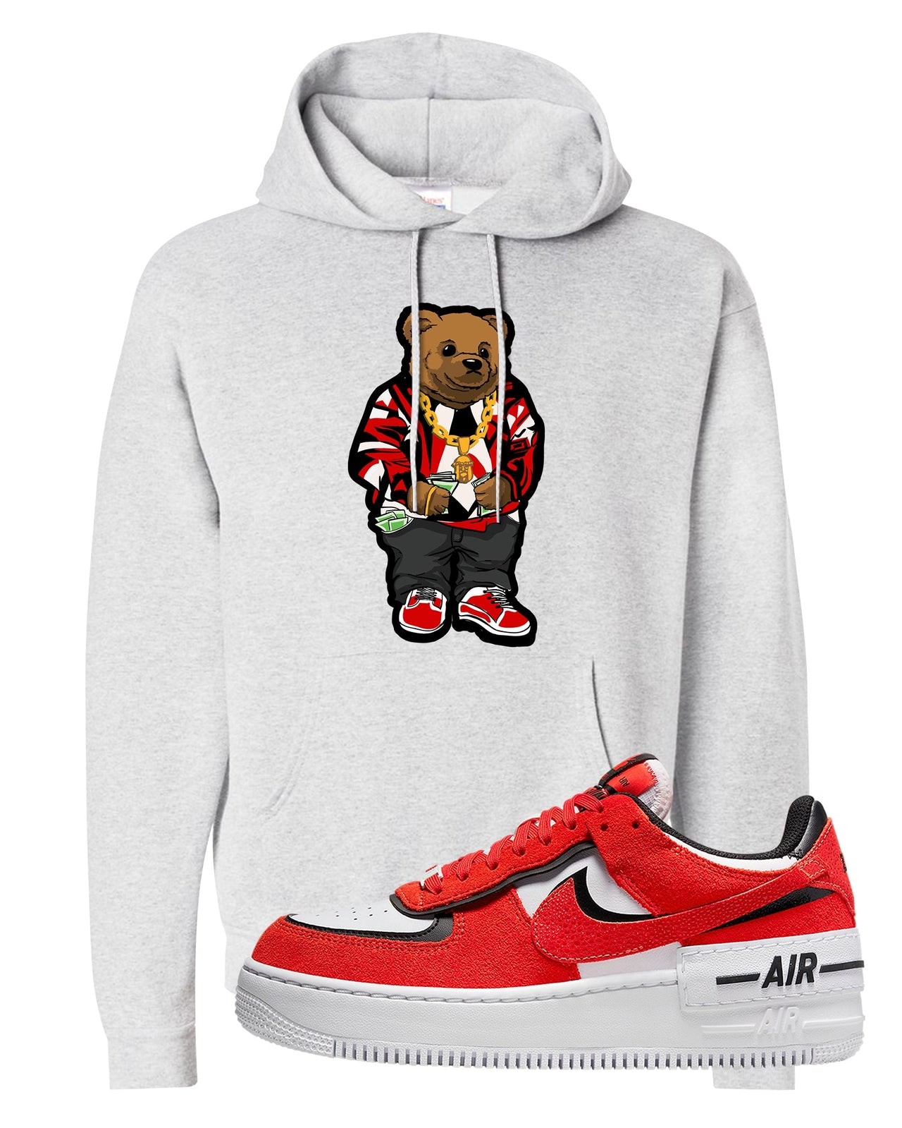 Shadow Chicago AF 1s Hoodie | Sweater Bear, Ash