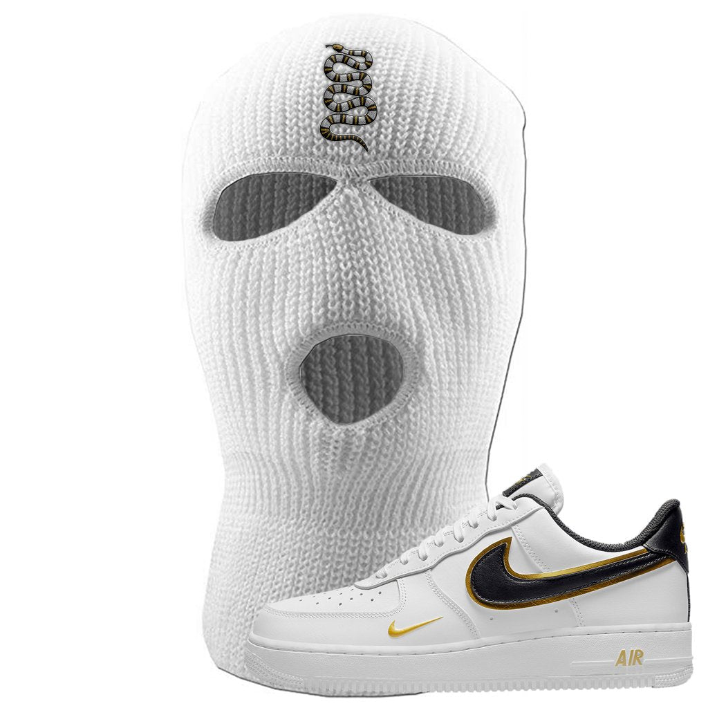Air Force 1 Low White Gold Ski Mask | Coiled Snake, White