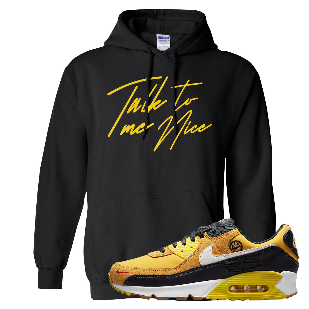 Go The Extra Smile 90s Hoodie | Talk To Me Nice, Black