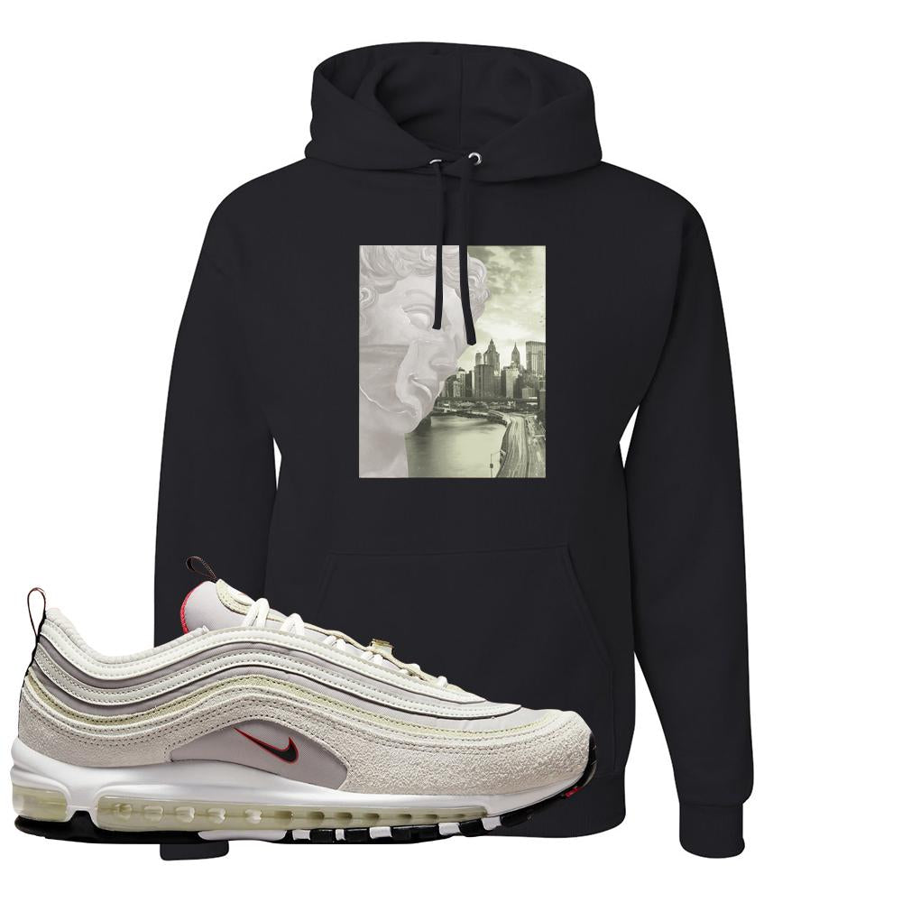 First Use Suede 97s Hoodie | Miguel, Black