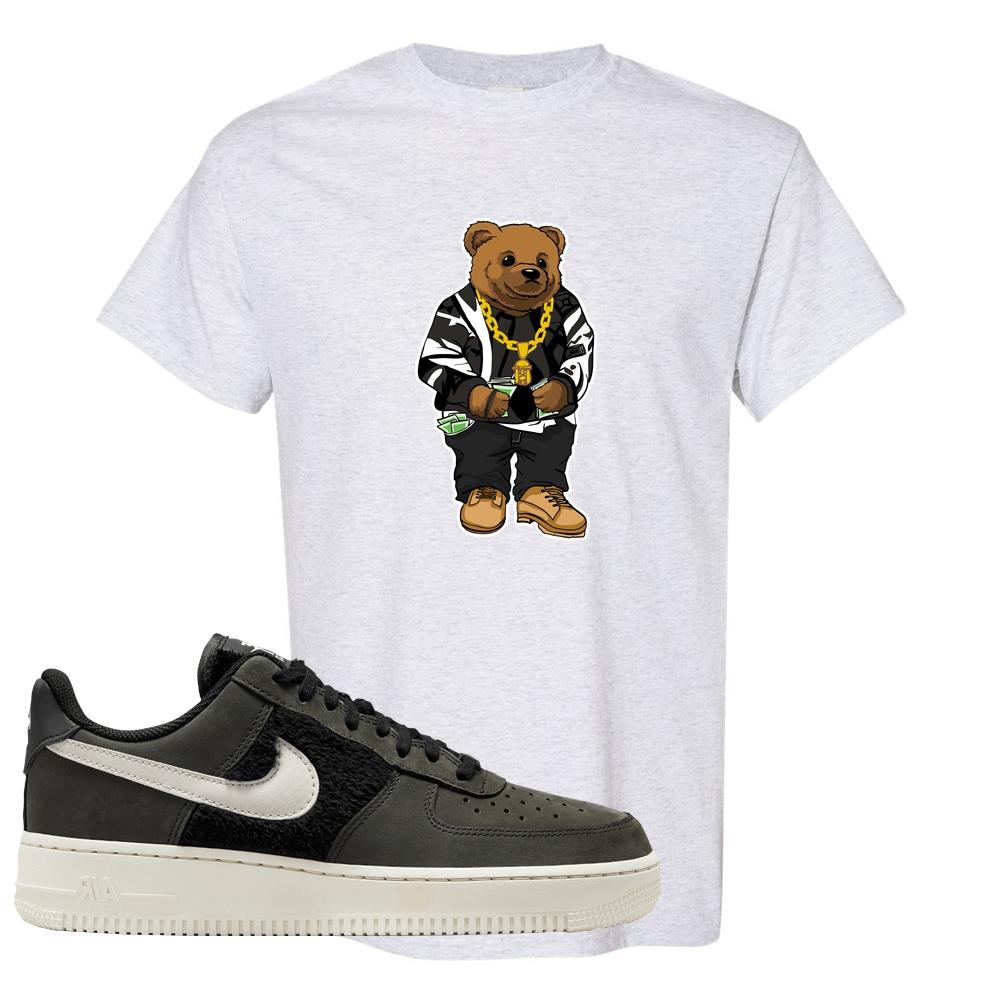 Furry Black Light Bone Low AF 1s T Shirt | Sweater Bear, Ash