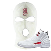 Twist White Red 12s Ski Mask | Coiled Snake, White