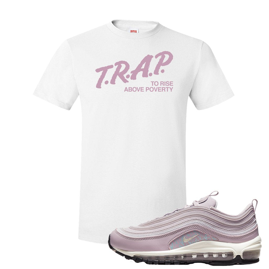 Pastel Purple 97s T Shirt | Trap To Rise Above Poverty, White