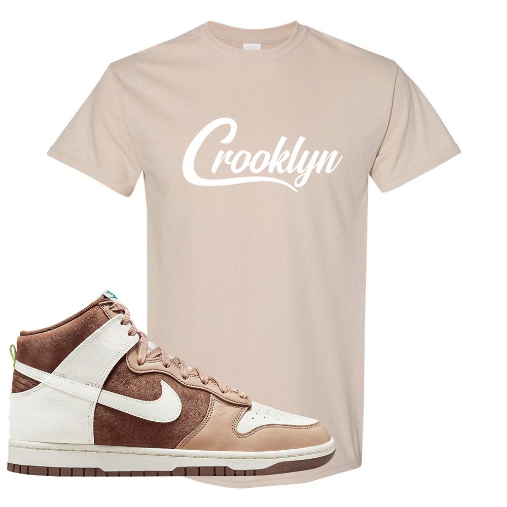 Light Chocolate High Dunks T Shirt | Crooklyn, Sand