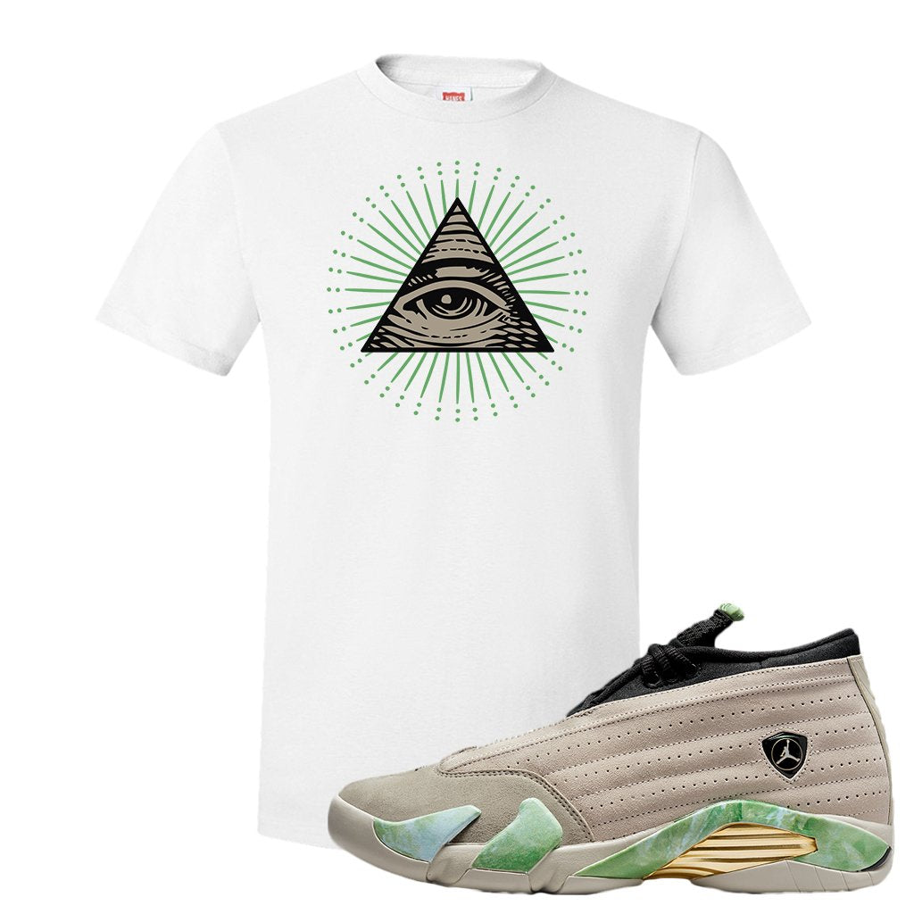 Fortune Low 14s T Shirt | All Seeing Eye, White