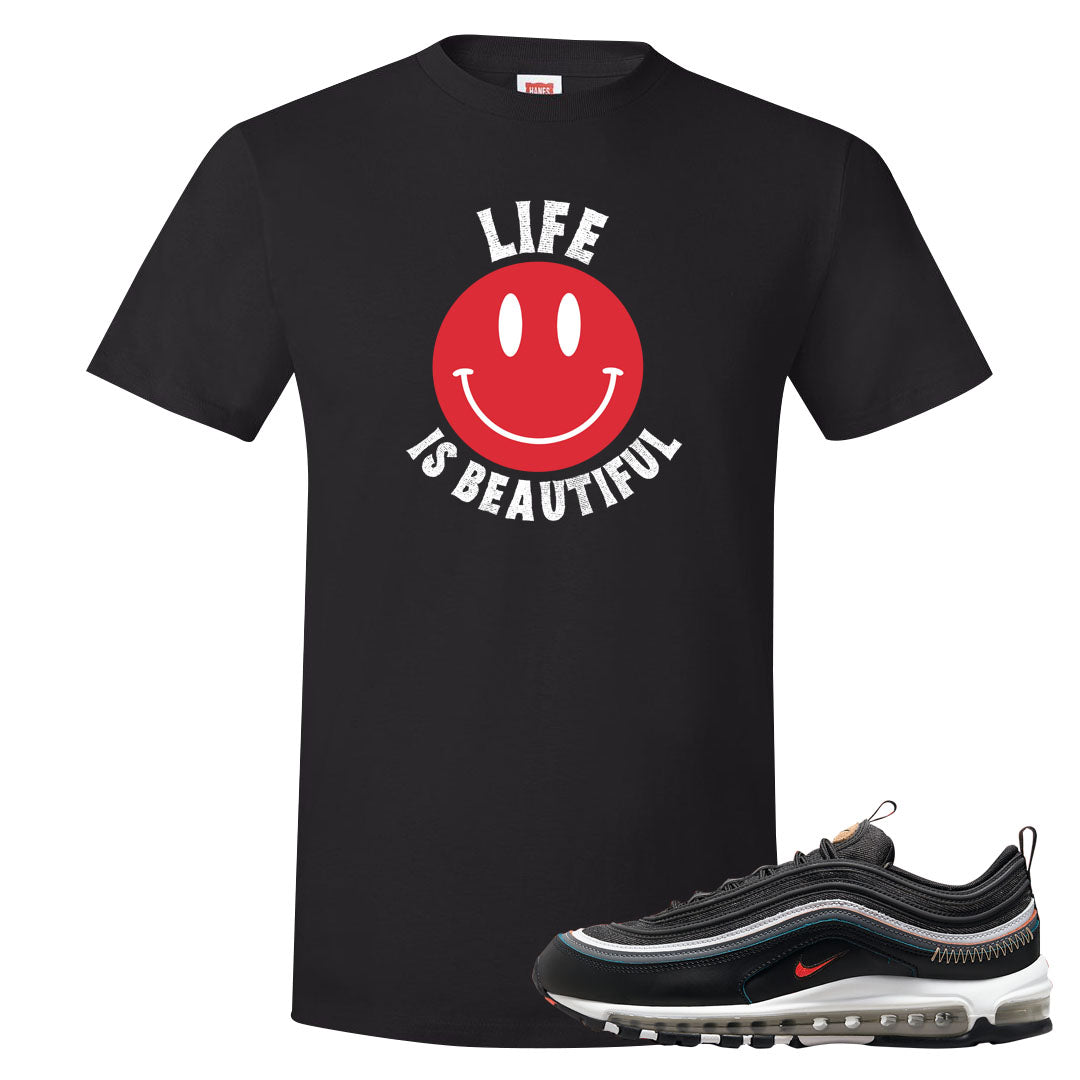 Alter and Reveal 97s T Shirt | Smile Life Is Beautiful, Black