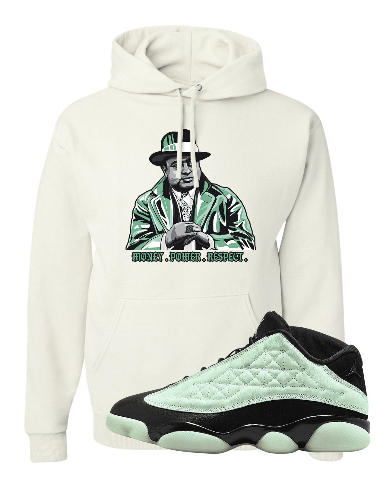 Single's Day Low 13s Hoodie | Capone Illustration, White