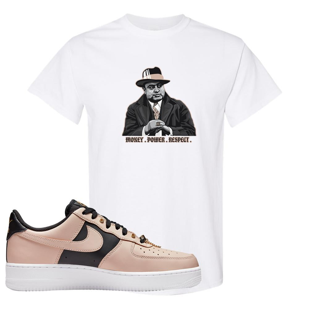 Air Force 1 Low Bling Tan Leather T Shirt | Capone Illustration, White