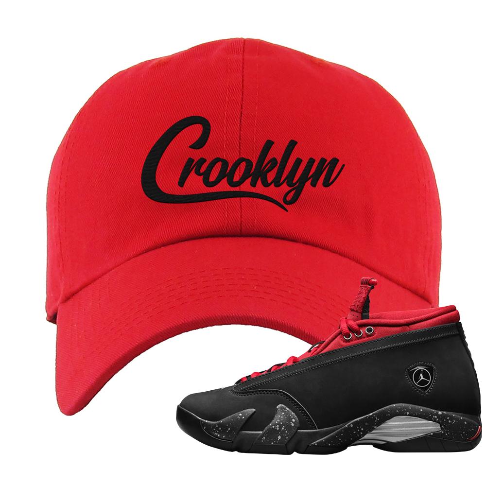 Red Lipstick Low 14s Dad Hat | Crooklyn, Red