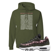 Olive Pink Camo 95s Hoodie | Vibes Japan, Military Green