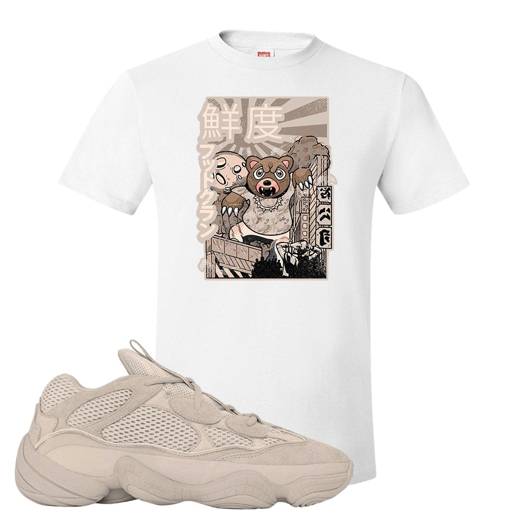 Yeezy 500 Taupe Light T Shirt | Attack Of The Bear, White