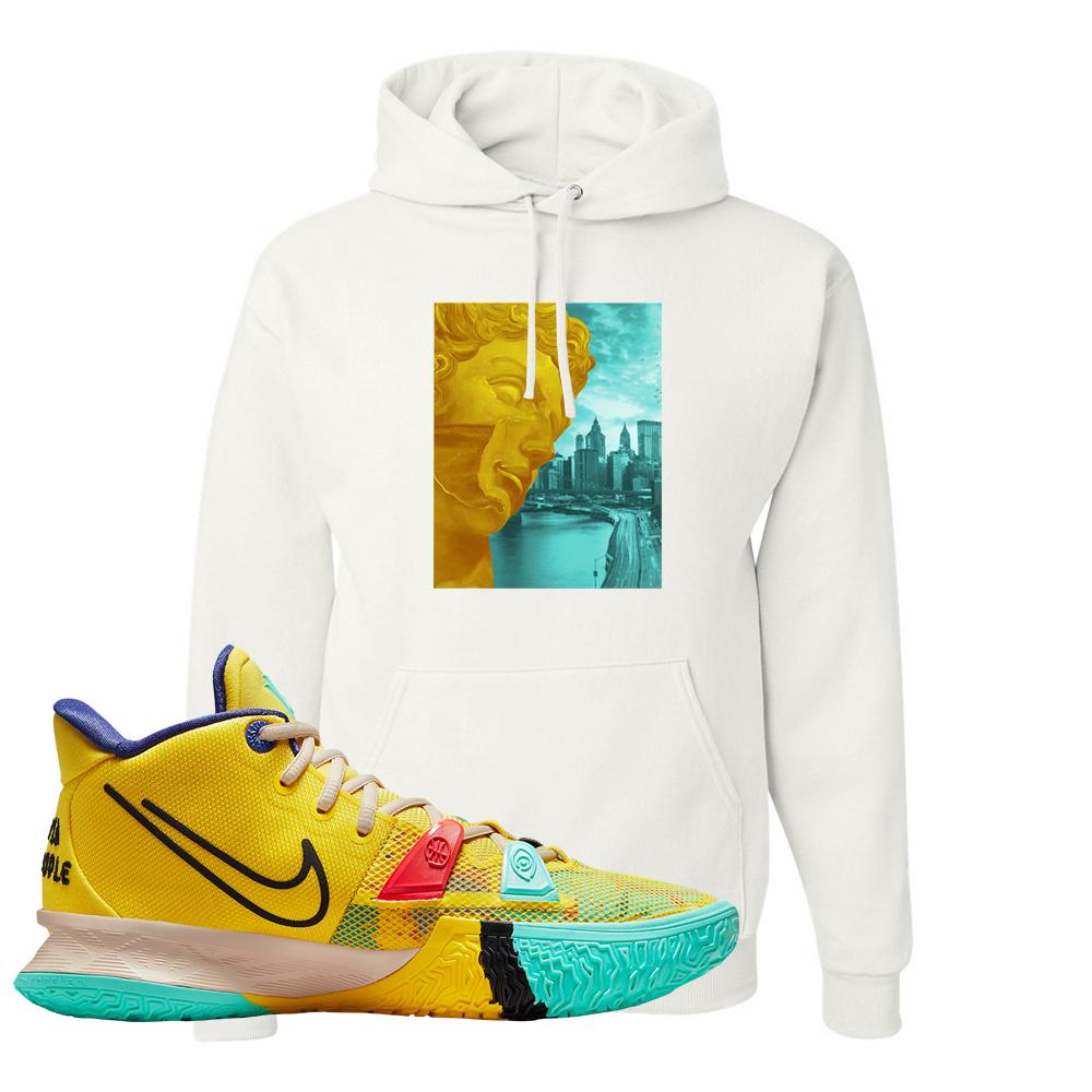 1 World 1 People Yellow 7s Hoodie | Miguel, White