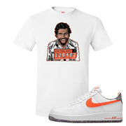 Air Force 1 Low Crimson Grind Rubber T Shirt | Escobar Illustration, White