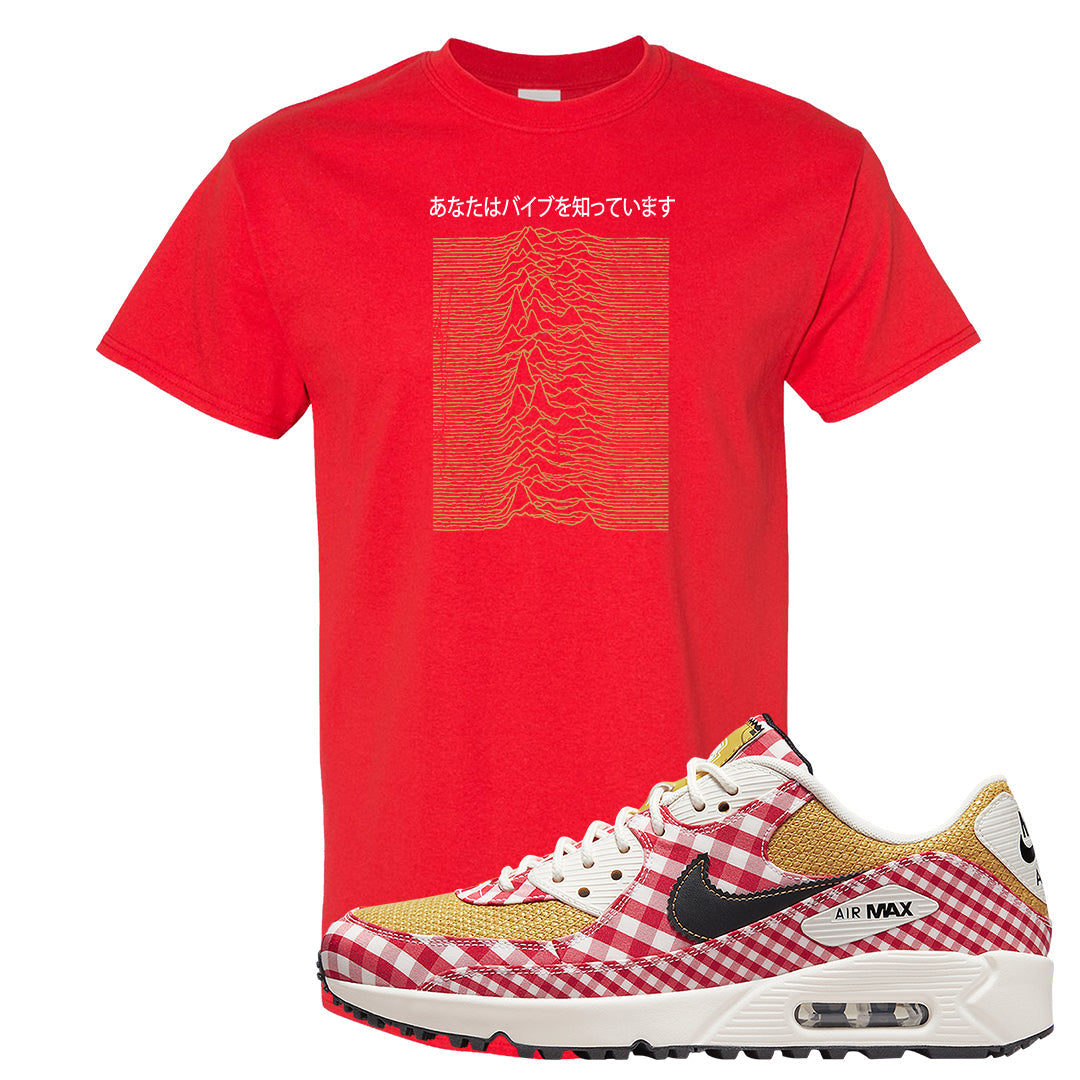 Picnic Golf 90s T Shirt | Vibes Japan, Red