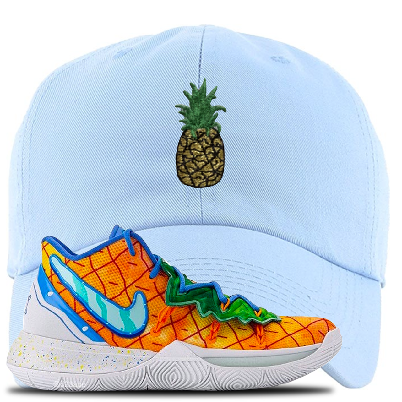 Kyrie 5 Pineapple House Pineapple Sky Blue Sneaker Hook Up Dad Hat