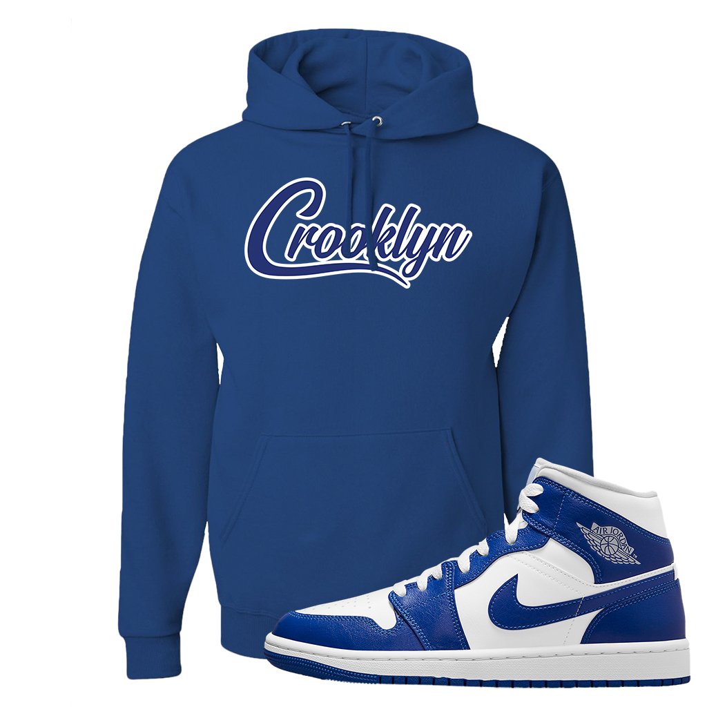 Air Jordan 1 Mid Kentucky Blue Hoodie | Crooklyn, Royal