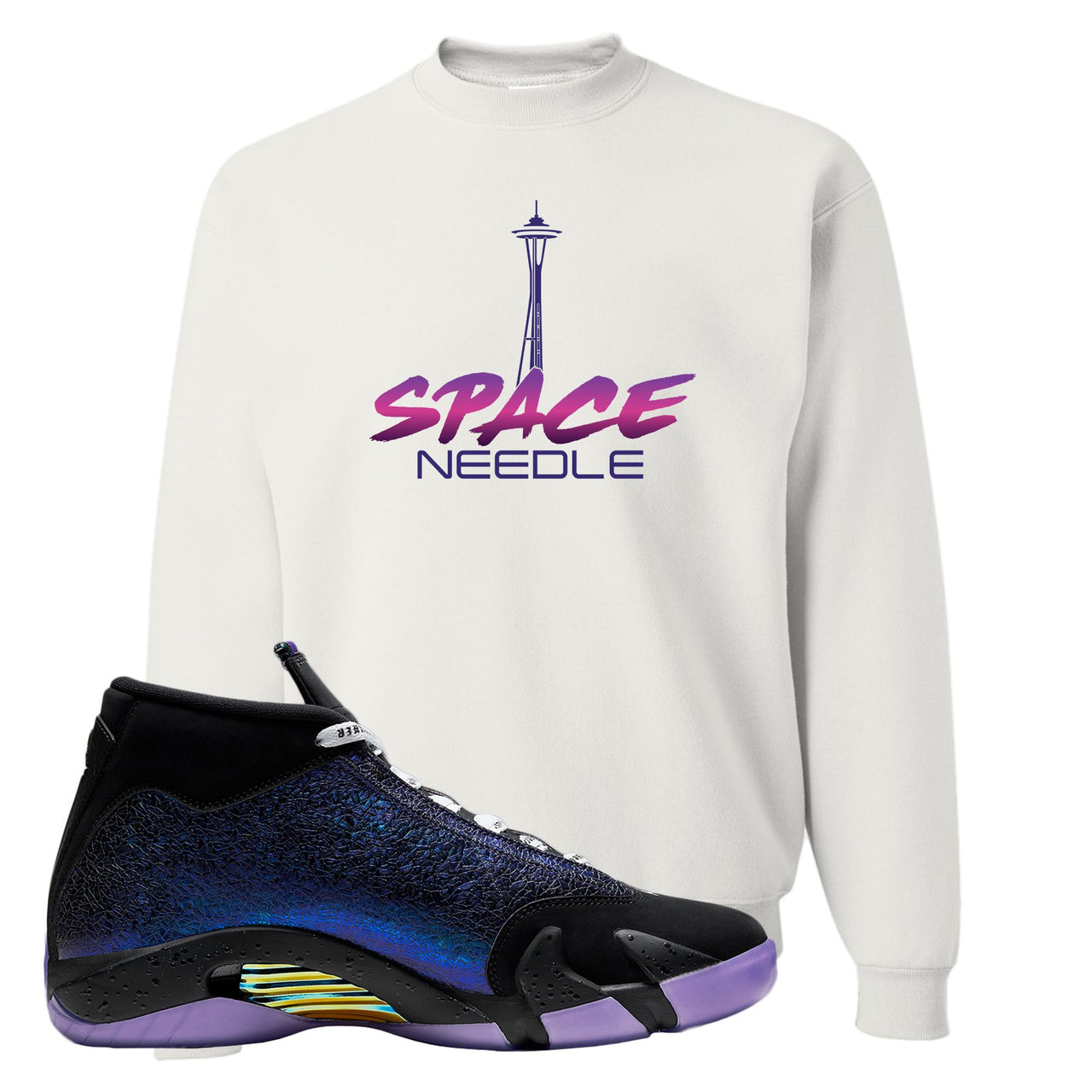 Doernbecher 14s Crewneck Sweatshirt | Space Needle, White
