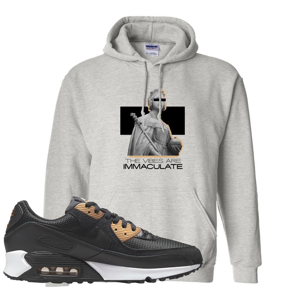 Air Max 90 Black Old Gold Hoodie | The Vibes Are Immaculate, Ash