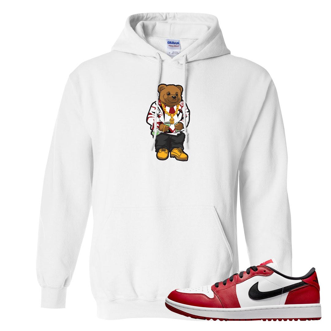 Chicago Golf Low 1s Hoodie | Sweater Bear, White