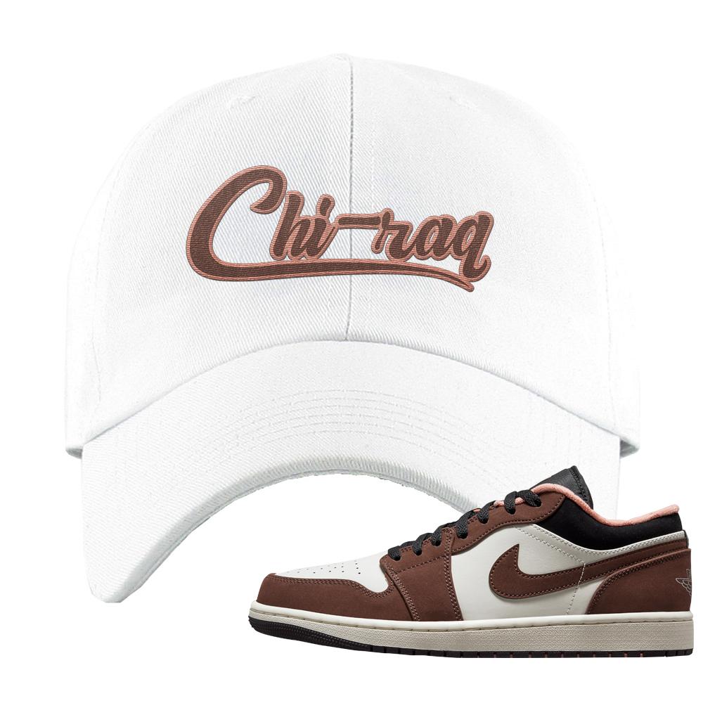 Mocha Low 1s Dad Hat | Chiraq, White
