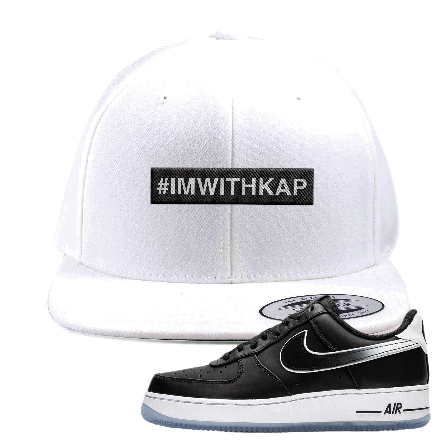 Colin Kaepernick X Air Force 1 Low I'm With Kap White Sneaker Hook Up Snapback Hat