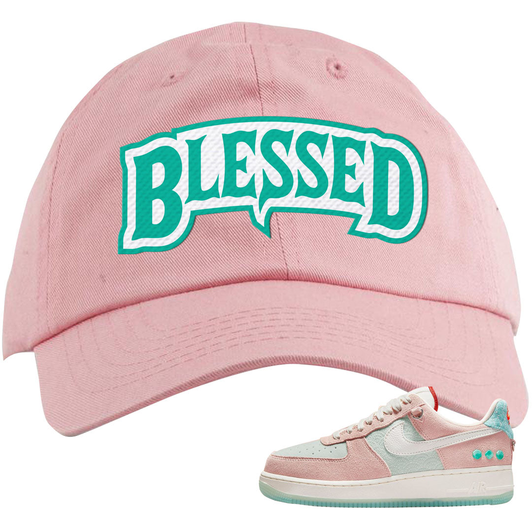 Shapeless AF 1s Dad Hat | Blessed Arch, Light Pink