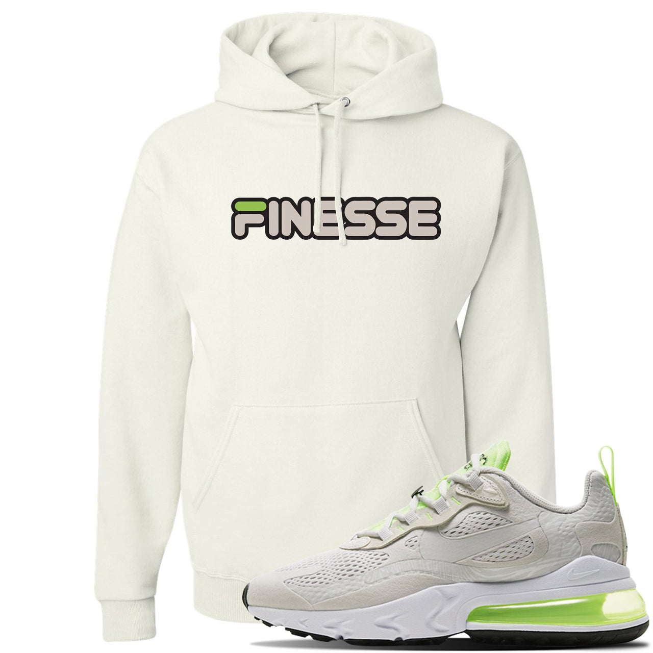 Ghost Green React 270s Hoodie | Finesse, White