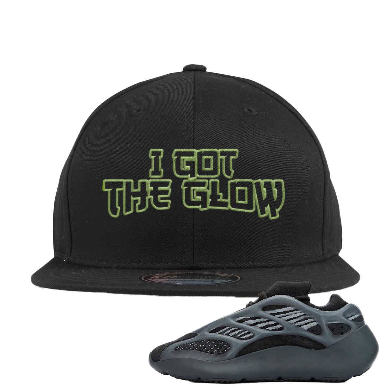 Alvah v3 700s Snapback Hat | I Got The Glow, Black