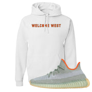 Yeezy 350 V2 Desert Sage Sneaker Pullover Hoodie | Welcome West | White