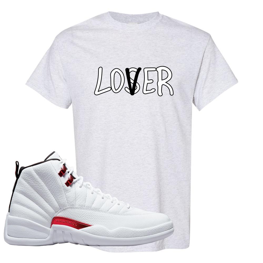 Twist White Red 12s T Shirt | Lover, Ash