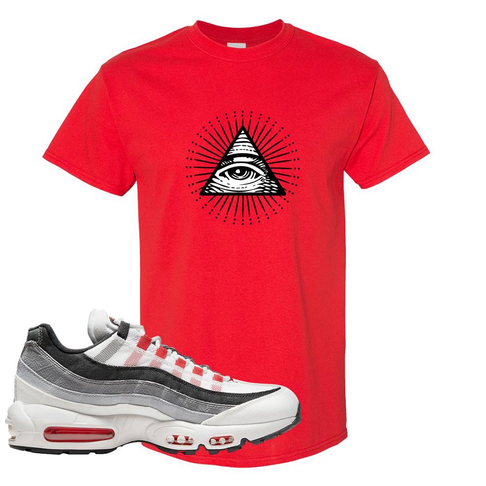 Comet 95s T Shirt | All Seeing Eye, Red