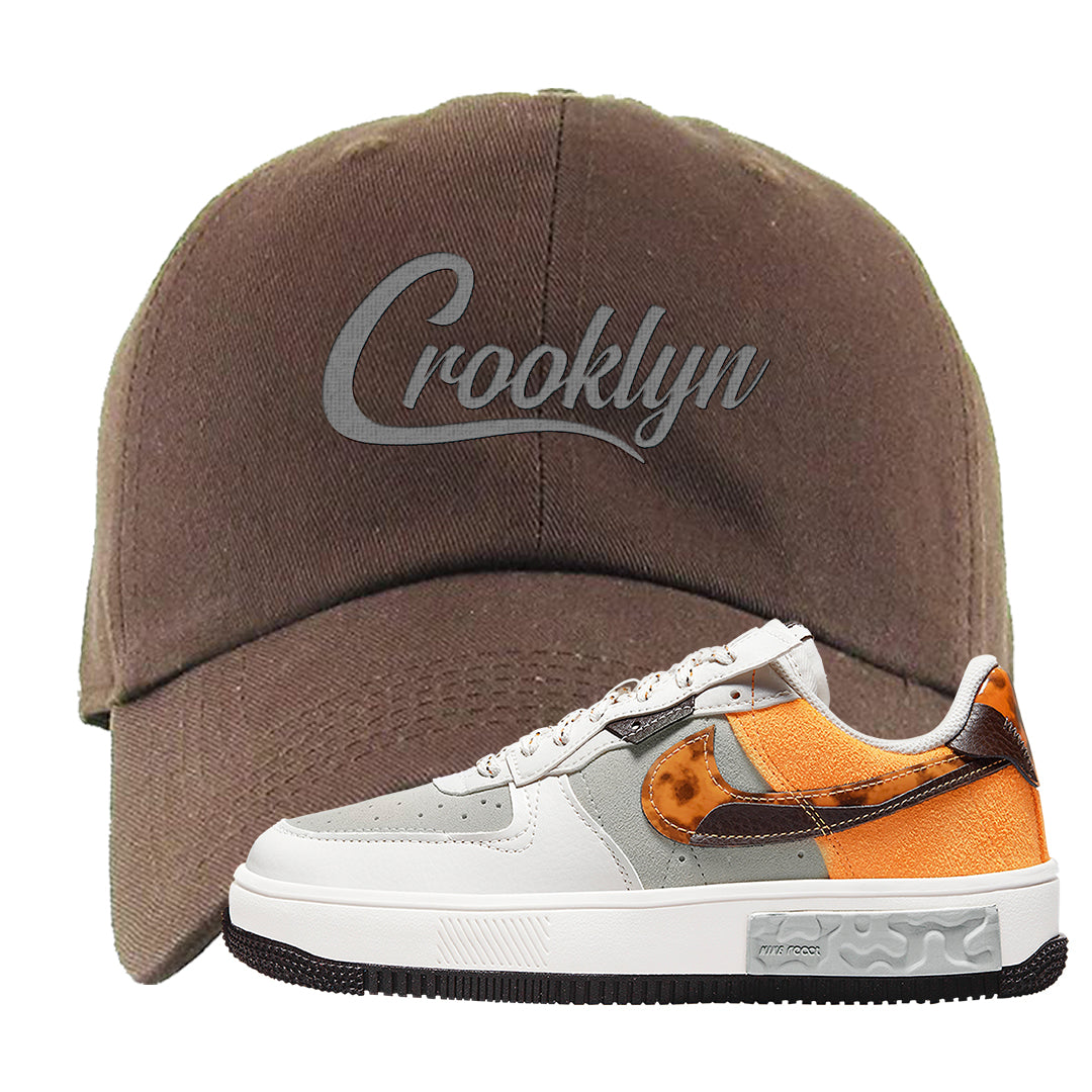 Tortoise Shell AF 1s Dad Hat | Crooklyn, Brown