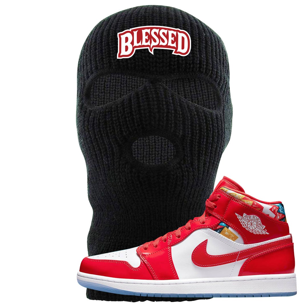 Barcelona Sweater Mid 1s Ski Mask | Blessed Arch, Black