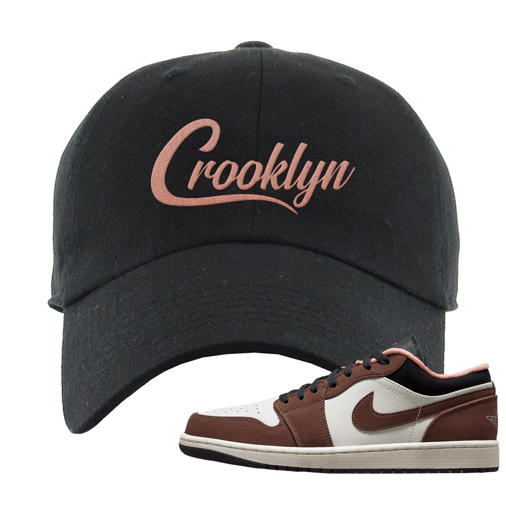 Mocha Low 1s Dad Hat | Crooklyn, Black